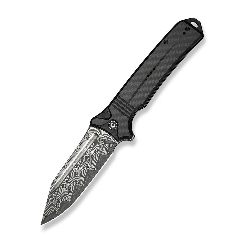 Ніж складаний туристичний Civivi Neurohaptic, Damascus / Carbon Fiber & G10